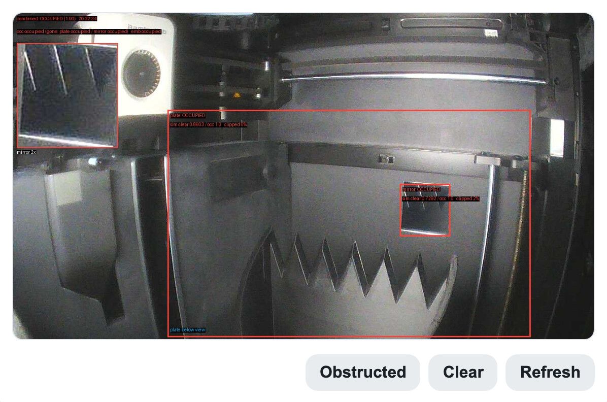 camera plate-check view